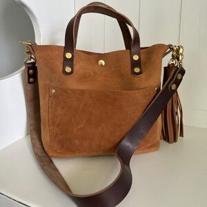 Lamb Leather Goods Brookie Mini Crossbody Tote in Camel
